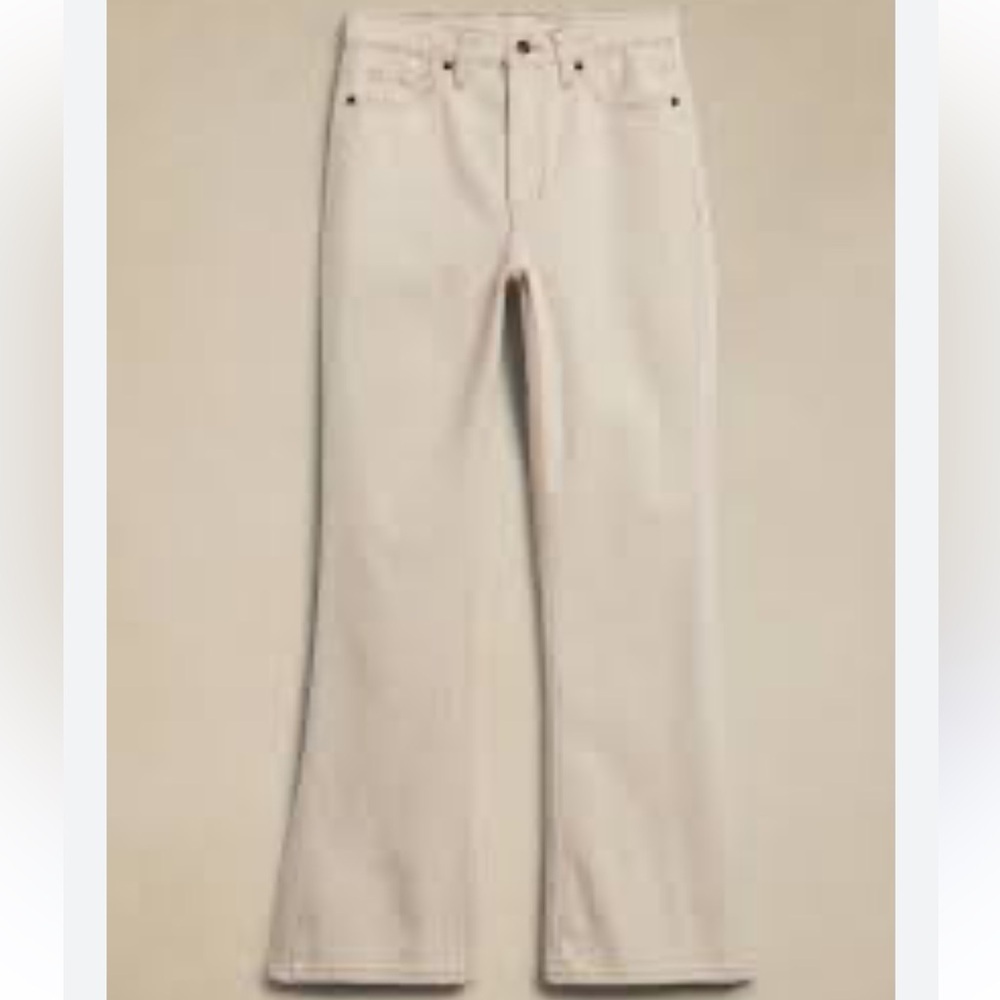 Banana Republic Women's DenimHigh-Rise Crop Boot Denim In Beige